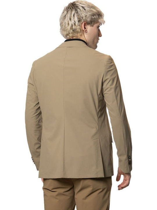 Summer Men’s Suit Jacket with Slim Fit Orange