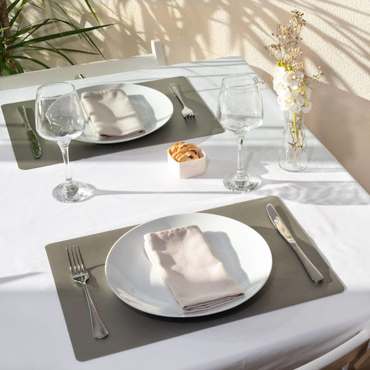 Finesse Metallic Silver Placemats 43x30cm