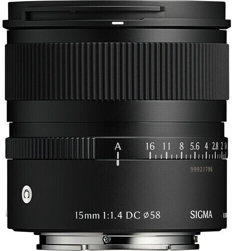 Sigma Crop Camera Lens 15mm f/1.4 DC Contemporary Fixed for Sony E Mount Black