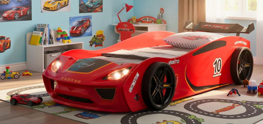 Kinderbett Auto Einzel Rot
