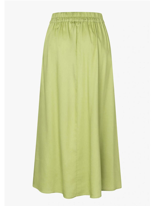 High Waist Maxi Skirt Light Green