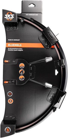 Sks Bluemels Stripes Mudguard Set Black Size 28" 65 Mm