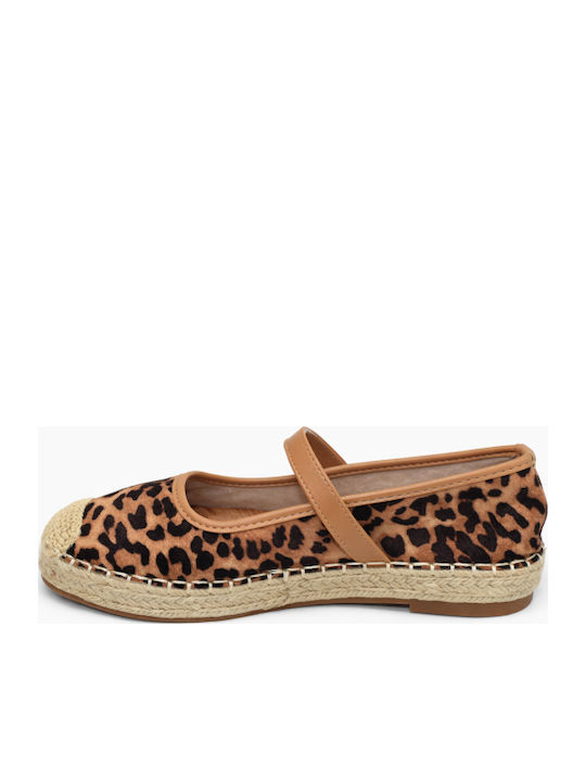 Women's Ballerina Shoes With Brown Strap