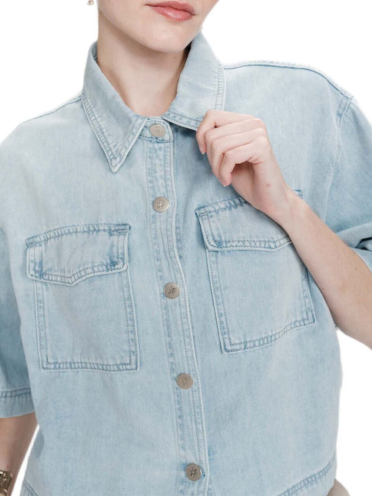 Γυναικείο Sky Blue Overshirt Oversized