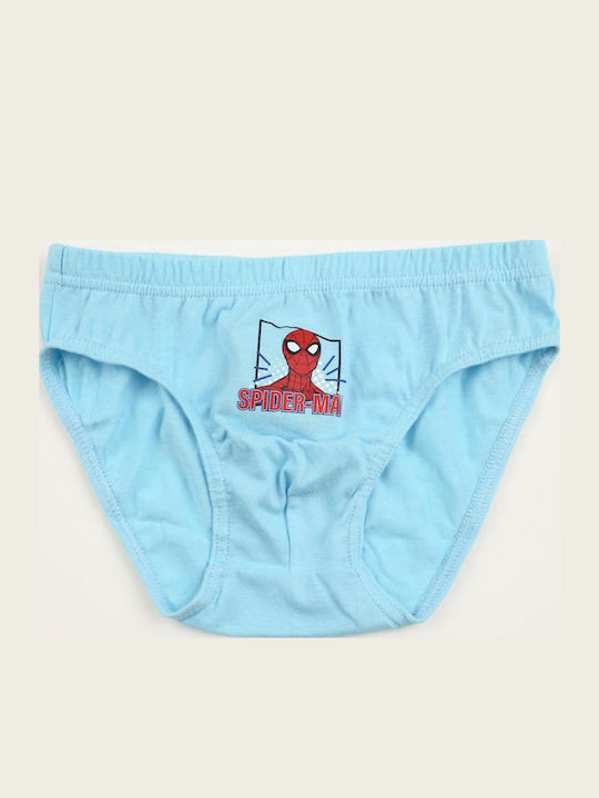 Superheroes Kids Set with Panties Light Blue-White-Red 3 Pieces