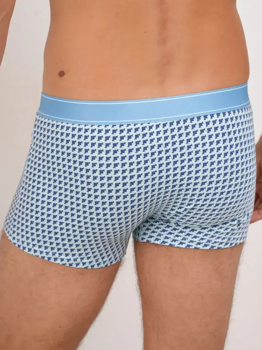 Herren Boxershorts Türkis mit Mustern