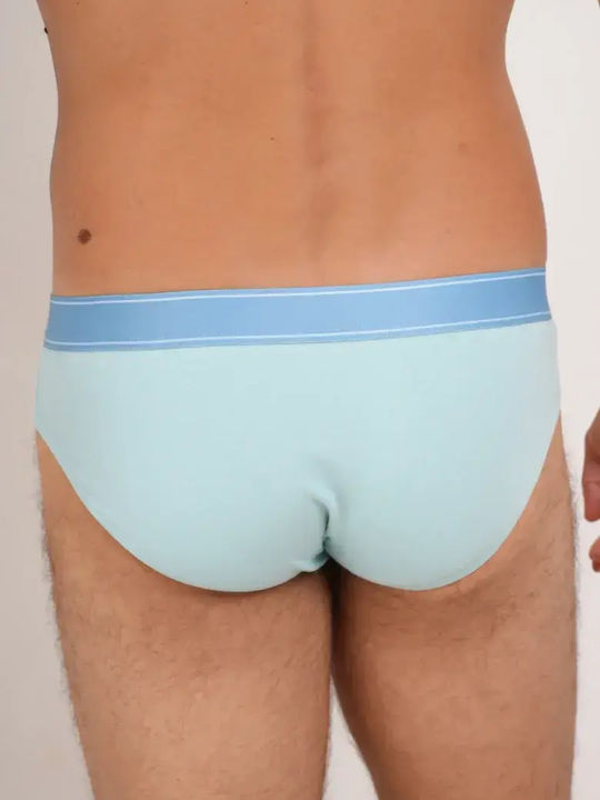 Men's Slip Turquoise Printed