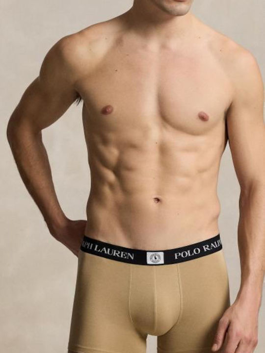 Herren Boxershorts Beige/Grün/Schwarz 3er Pack