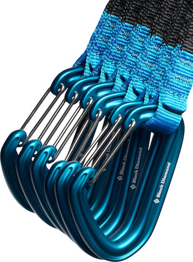 Black Diamond Hotwire Quickpack Climbing Quickdraws 12 Cm 6 Pack Desert Sky