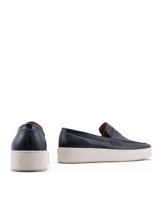 Leather Men's Loafers In Black Colour