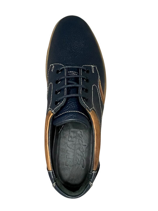 Leather Men's Casual Blue Shoes