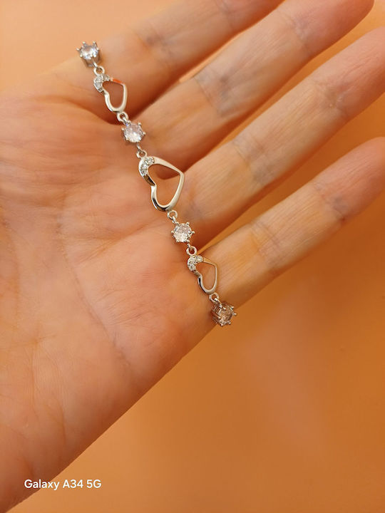 Damentraube mit Herz-Design aus Silber