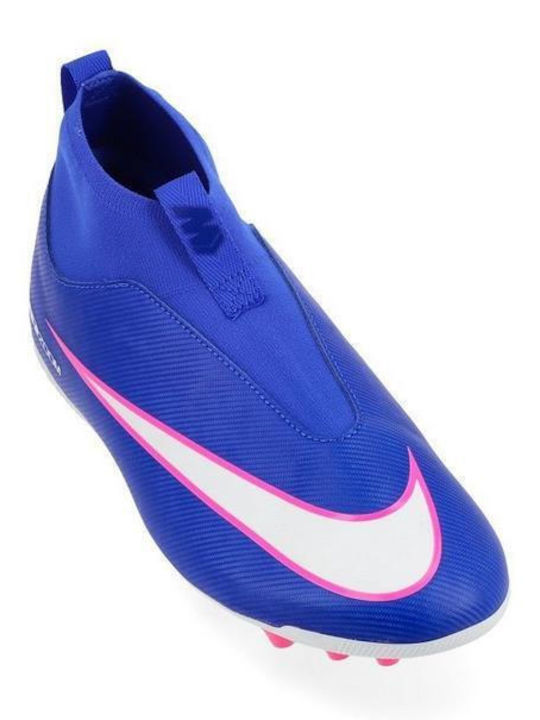 Zoom Superfly 10 Academy AG Kids Soccer Cleats Molded Blue