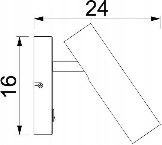 Luminex Μονό Σποτ με Ντουί GU10 σε Λευκό Χρώμα Luminex Μονό Σποτ με Ντουί GU10 σε Λευκό Χρώμα