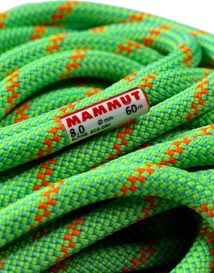Mammut 32853 Corzi De Escaladă Dinamice Cu Lungime 60m Verde