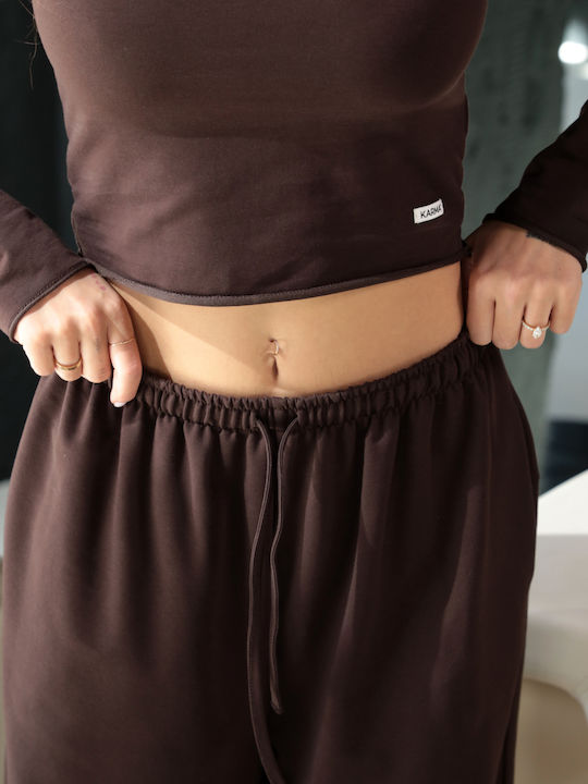 Set Damen Jogginghosen Coffee