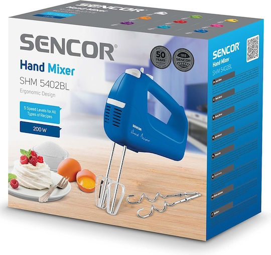 Sencor SHM 5402BL Mixer de Mână 200W Albastru
