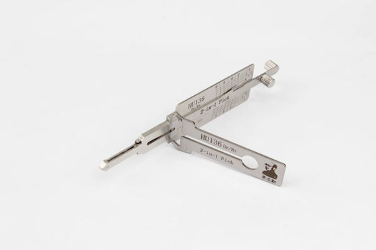 Lishi Original Hu136 Unealtă Auto Decodor 2-în-1 Pick Decodor Compatibil Renault Dacia Hu136 Plat 8-tăieturi 2-piste Uși Portbagaj