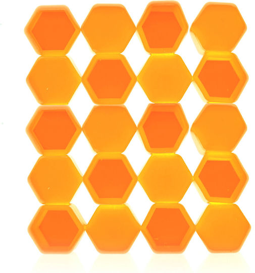 17 Mm Orange Screw Caps 20 Pcs Remover Installation From Rim