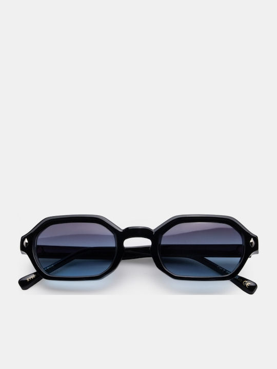 Luigi Unisex Sunglasses with Black Frame and Blue Lens 4863206