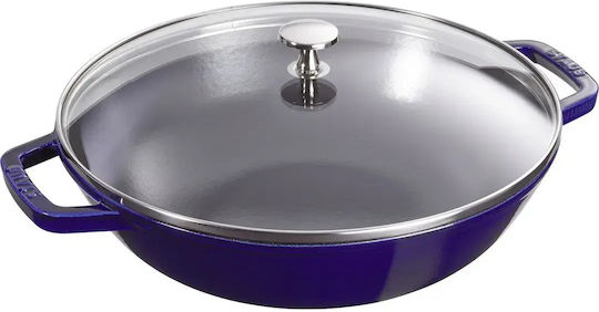 Staub Cast Σωτέζα από Μαντέμι με Καπάκι με Εμαγιέ Επίστρωση 30cm