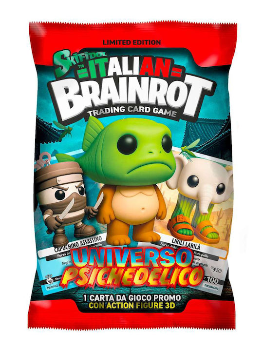 Skifidol Italian Brainrot Trading Card Game Φακελάκι 1 3d Cuties Συλλεκτική Φιγούρα Μπρελόκ & 1 Συλλεκτική Κάρτα Σειρά A Psyc Dip78014