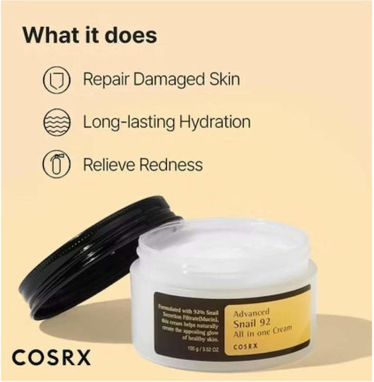 Cosrx Advanced Snail 92 All in One 24h Cream Face Day 100ml