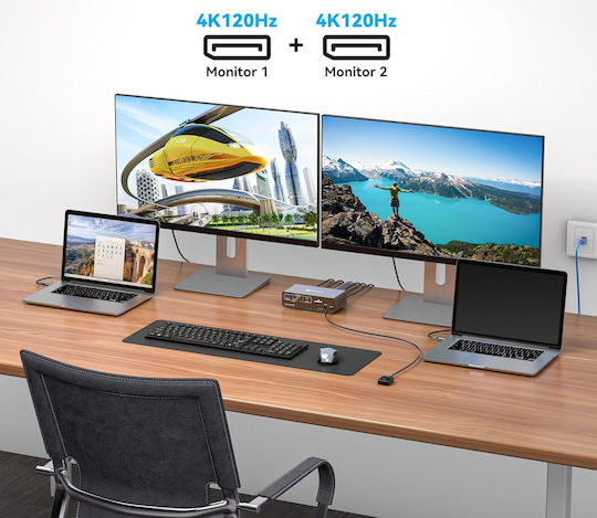B0DHZN3VGQ KVM & Data Switch with USB-C USB Ethernet
