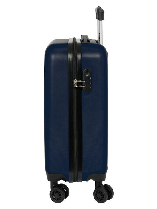 Medium Travel Suitcase Blue/Bordeaux with 4 Wheels Height 57cm