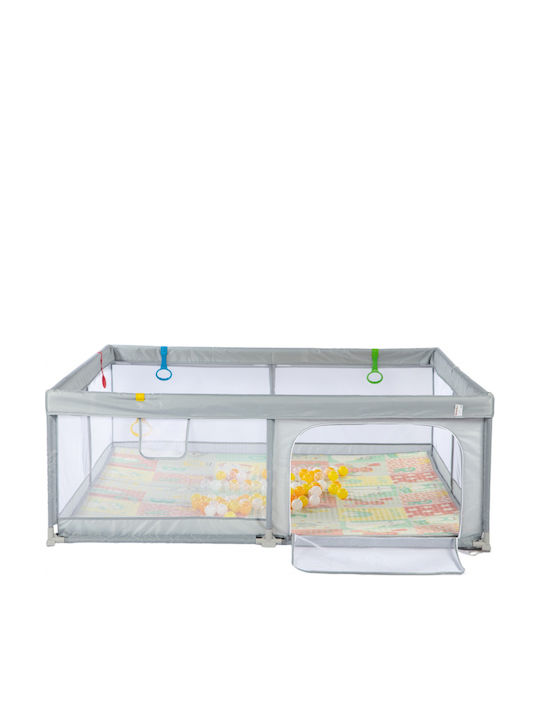 Parc cu Saltea Gri 200x180cm