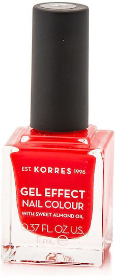 Korres Gel Effect Glossy Βερνίκι Νυχιών Μακράς Διαρκείας 45 Coral 11ml