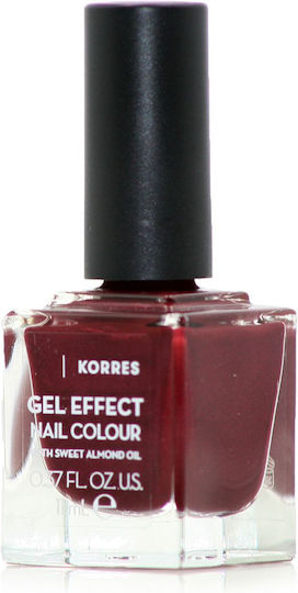 Korres Gel Effect Glossy Βερνίκι Νυχιών Μακράς Διαρκείας 55 Pomegranate 11ml