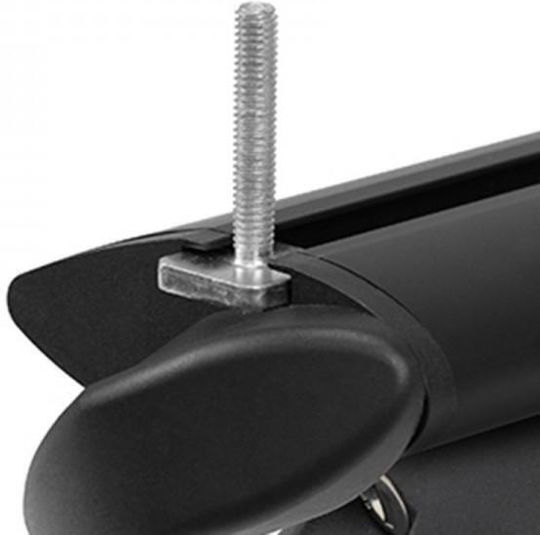Menabo – Black Aluminum Car Roof Bars Sonic XXL Key Flush Raised Rails Safe Load Transport – 2 Pieces 16760/mb 16760/mb