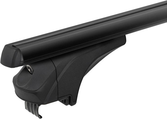 Menabo – Car Roof Bars Anodized Aluminum Ariem XL Black 131.5cm Key Flush Raised Rails Safe Load Transport – 2 Pieces 16160/mb 16160/mb