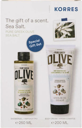 Korres Pure Greek Olive Sea Salt Set Îngrijire pentru Hidratare 2buc
