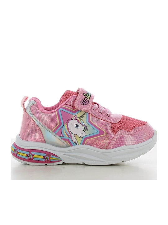 Unicorn Παιδικά Sneakers με Φωτάκια Φούξια
