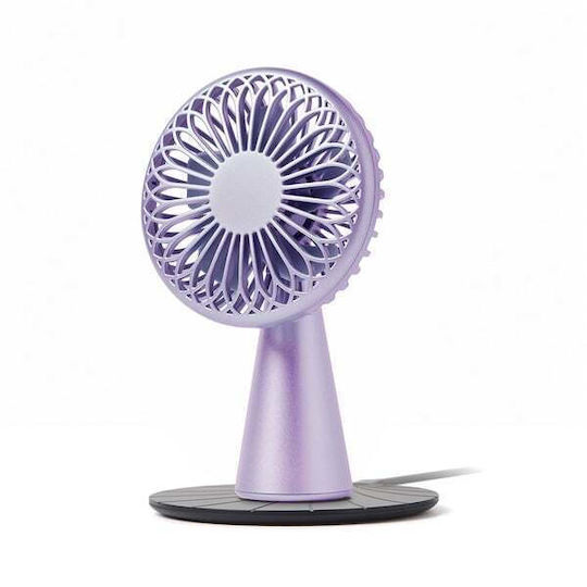 Lexon Design Wino Mini Portable Wireless Fan Light Lilac