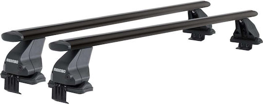 Menabo Omega Plus Black Cross Bars Volkswagen Polo V 6r 3 Doors Model 2009-2014