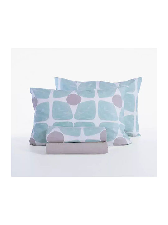 Nef-Nef Homeware Casual Single Bed Sheets Set With Rubber Hugger 100x200+35cm 3 Pieces