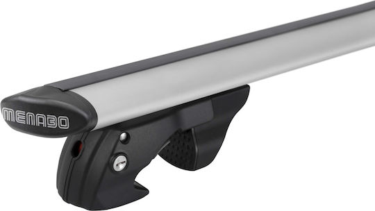 Menabo Bare De Acoperiș Din Aluminiu Pentru Suzuki Ignis 2003-2008 Cu Picioare Pentru Portbagaj De Acoperiș Și Blocare Argintii