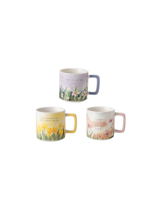 Marva Flowers Porcelain Yellow Mug 350ml