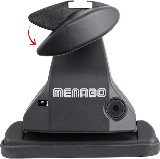Menabo Bare de Acoperiș din Aluminiu pentru Ford C-Max 5D 2003-2010 cu Picioare pentru Portbagaj de Acoperiș și Blocare Negre