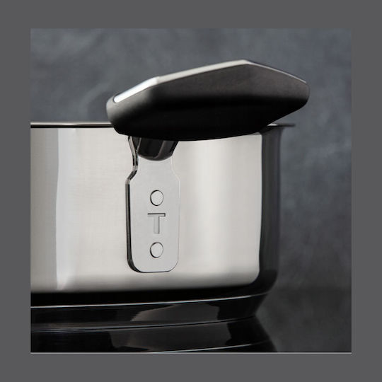 Tefal Emotion Σωτέζα από Ανοξείδωτο Ατσάλι με Καπάκι με Αντικολλητική Επίστρωση 26cm