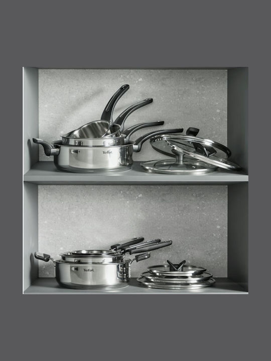 Tefal Emotion Σωτέζα από Ανοξείδωτο Ατσάλι με Καπάκι με Αντικολλητική Επίστρωση 26cm