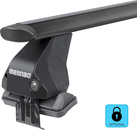 Menabo Omega Plus Schwarze Dachträger Nissan Almera Tino 5-Türer Modell 2000-2006