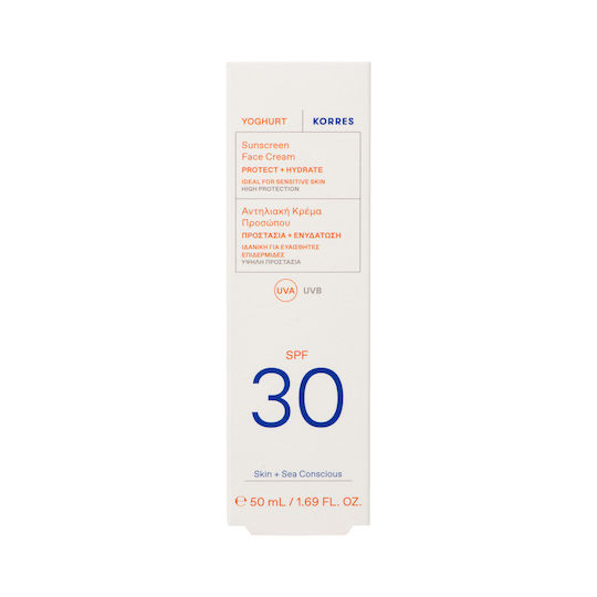 Korres Yoghurt Слънцезащитен Крем За Лице SPF30 50ml
