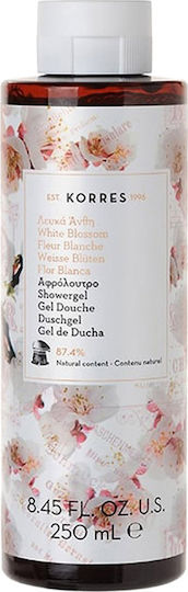 Korres White Blossom Bubble Bath Gel with Almond & Powder Scent 250ml