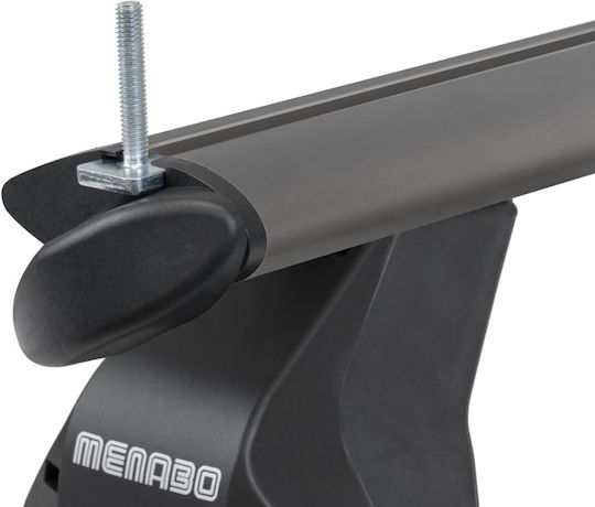Menabo Omega Plus Black Cross Bars Fiat 500 L Trekking 5 Doors Model 2013+