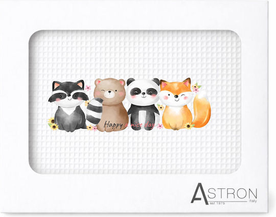 Astron Italy Babydecke Kinderbett Waffel Weiß 110x140cm