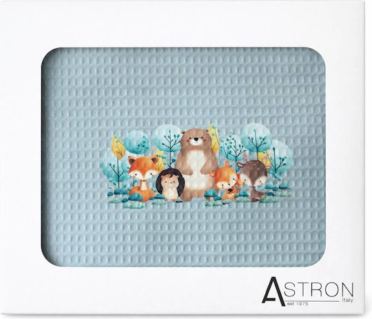 Astron Italy Babydecke Kinderbett Waffel Weiß 110x140cm